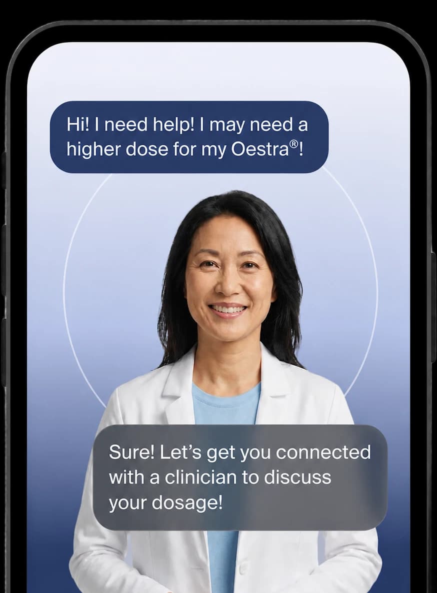 Unlimited secure messaging with Inner Balance clinician for ongoing hormone support